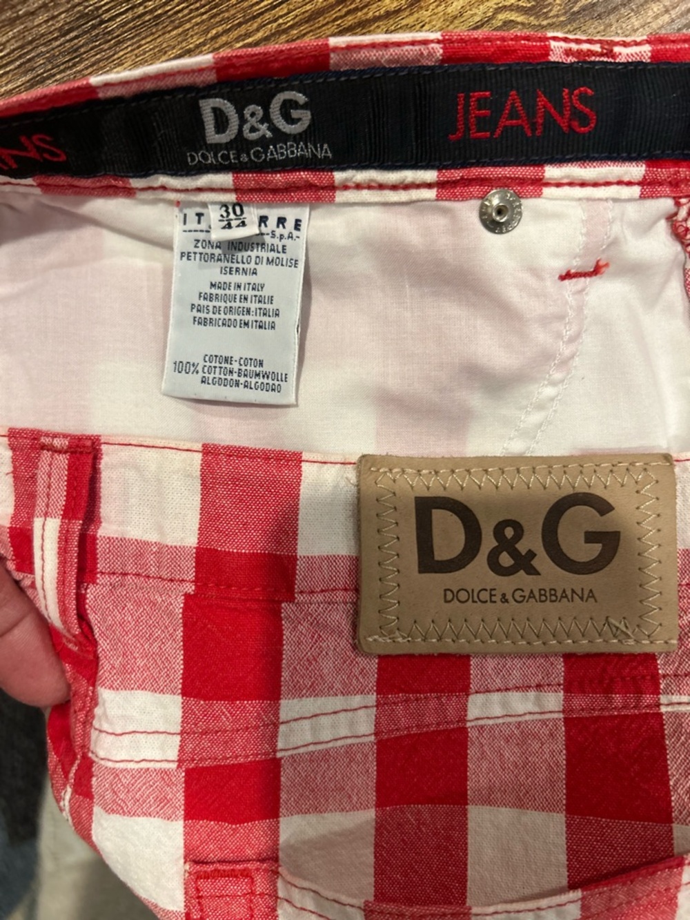 “Dolce & Gabbana D&G Red Gingham Mini Skirt Y2K Cotton Picnic Aesthetic - Picture 3 of 8